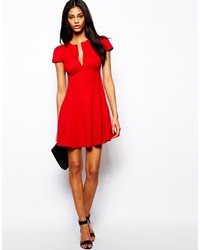 rotes Skaterkleid von Asos