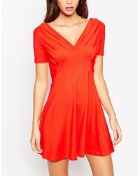 rotes Skaterkleid von Asos