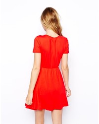 rotes Skaterkleid von Asos