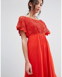 rotes Spitze Ballkleid von Traffic People