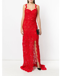 rotes Spitze Ballkleid von Ermanno Scervino