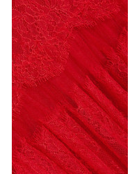 rotes Spitze Ballkleid von Valentino
