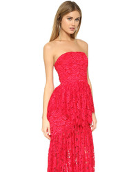 rotes Spitze Ballkleid von Alexis