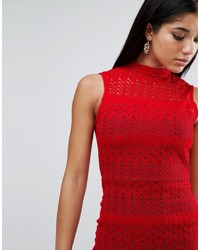 rotes Spitze Etuikleid von Asos