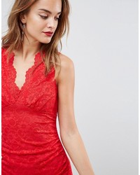 rotes Spitze Etuikleid von Asos