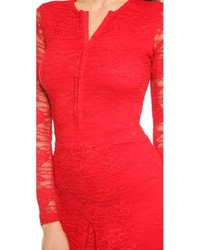 rotes Spitze Etuikleid von Nightcap Clothing