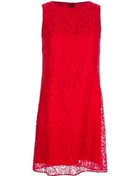 rotes Spitze Freizeitkleid von Dolce & Gabbana