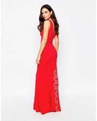 rotes Spitze Maxikleid von Jessica Wright