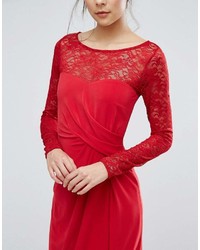 rotes Spitze Maxikleid von Coast