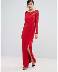 rotes Spitze Maxikleid von Coast