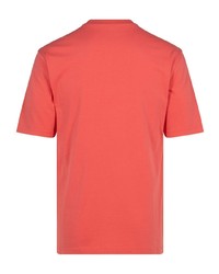 rotes Spitze T-Shirt mit einem Rundhalsausschnitt von Palace