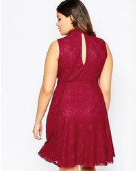 rotes Spitzekleid von Asos