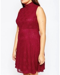 rotes Spitzekleid von Asos