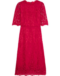 rotes Spitzekleid von Dolce & Gabbana