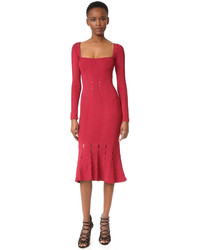 rotes Strick Kleid von Cushnie et Ochs