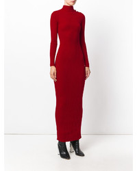 rotes Strick Kleid von Balmain