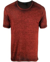 rotes Strick T-Shirt mit einem Rundhalsausschnitt von Avant Toi