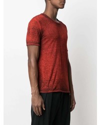 rotes Strick T-Shirt mit einem Rundhalsausschnitt von Avant Toi