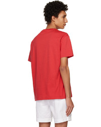 rotes Strick T-Shirt mit einem Rundhalsausschnitt von Polo Ralph Lauren