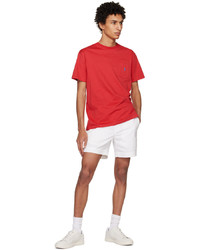 rotes Strick T-Shirt mit einem Rundhalsausschnitt von Polo Ralph Lauren