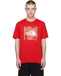 rotes Strick T-Shirt mit einem Rundhalsausschnitt von The North Face