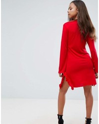 rotes Sweatkleid