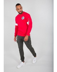 rotes Sweatshirt von Alpha Industries