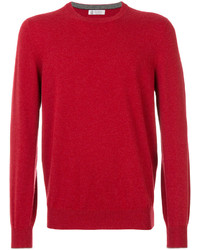 rotes Sweatshirt von Brunello Cucinelli