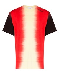 rotes Mit Batikmuster T-Shirt mit einem Rundhalsausschnitt von Ambush