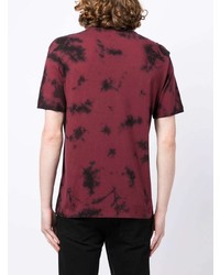 rotes Mit Batikmuster T-Shirt mit einem Rundhalsausschnitt von True Religion