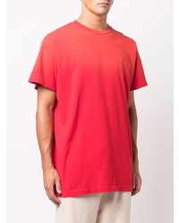 rotes T-Shirt mit einem Rundhalsausschnitt von Fear Of God