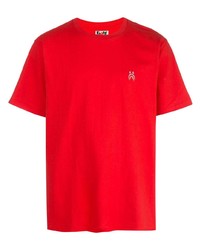 rotes T-Shirt mit einem Rundhalsausschnitt von A Bathing Ape