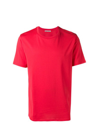 rotes T-Shirt mit einem Rundhalsausschnitt von Acne Studios