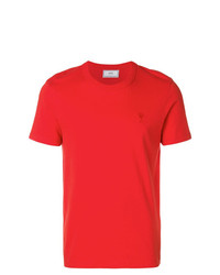rotes T-Shirt mit einem Rundhalsausschnitt von AMI Alexandre Mattiussi