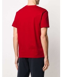 rotes T-Shirt mit einem Rundhalsausschnitt von Ami Paris