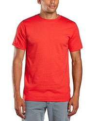 rotes T-Shirt mit einem Rundhalsausschnitt von Anvil
