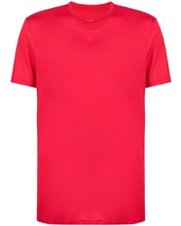 rotes T-Shirt mit einem Rundhalsausschnitt von Armani Exchange