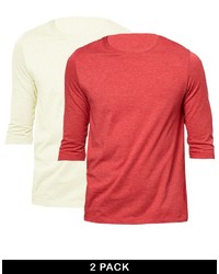 rotes T-Shirt mit einem Rundhalsausschnitt von Asos