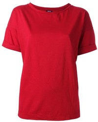 rotes T-Shirt mit einem Rundhalsausschnitt von Aspesi