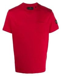 rotes T-Shirt mit einem Rundhalsausschnitt von Belstaff