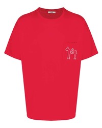 rotes T-Shirt mit einem Rundhalsausschnitt von Bode