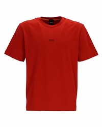rotes T-Shirt mit einem Rundhalsausschnitt von BOSS HUGO BOSS