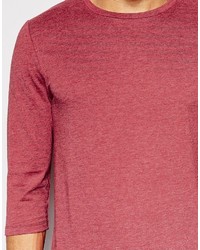 rotes T-Shirt mit einem Rundhalsausschnitt von Asos