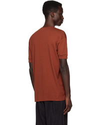 rotes T-Shirt mit einem Rundhalsausschnitt von Lemaire