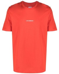 rotes T-Shirt mit einem Rundhalsausschnitt von C.P. Company