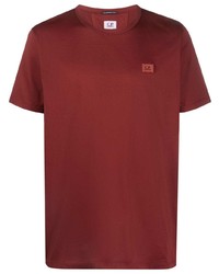 rotes T-Shirt mit einem Rundhalsausschnitt von C.P. Company