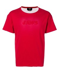 rotes T-Shirt mit einem Rundhalsausschnitt von Calvin Klein 205W39nyc