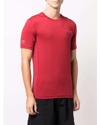 rotes T-Shirt mit einem Rundhalsausschnitt von Ea7 Emporio Armani