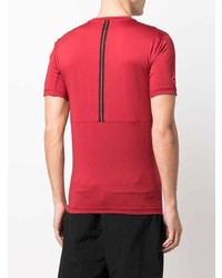 rotes T-Shirt mit einem Rundhalsausschnitt von Ea7 Emporio Armani