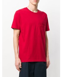 rotes T-Shirt mit einem Rundhalsausschnitt von Cédric Charlier